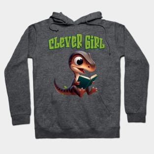 Cute Velociraptor Clever Girl Illustration Hoodie